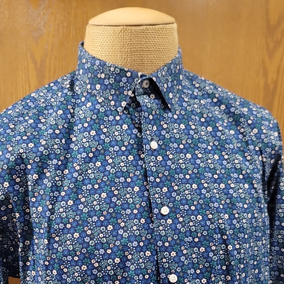 Ben Sherman Navy Floral Casual Shirt - Picture 1 of 5